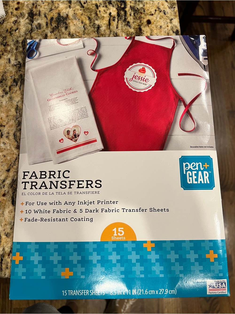 Pen+Gear Fabric Transfer Sheets 15 Sheets per Pack